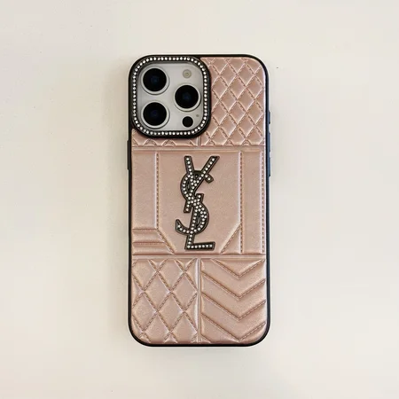 ysl smooth calfskin rhinestone camera lens iphone case