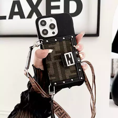 fendi studded card holder cross - body iphone case