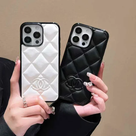 chanel quilted leather chanel leather logo iphone case