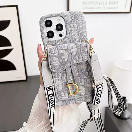 dior crossbody lock card holder fabric iphone 16/16pro/pro max case