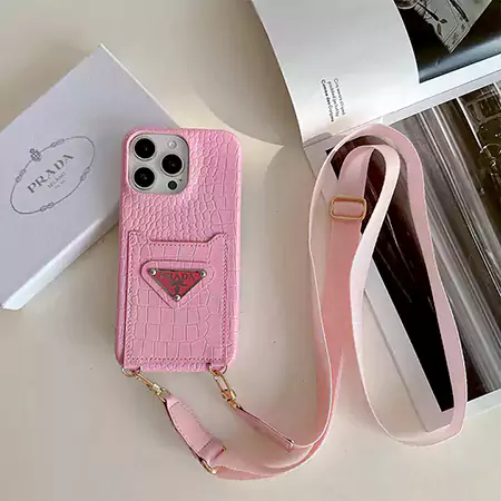 prada crocodile embossed crossbody card holder iphone case