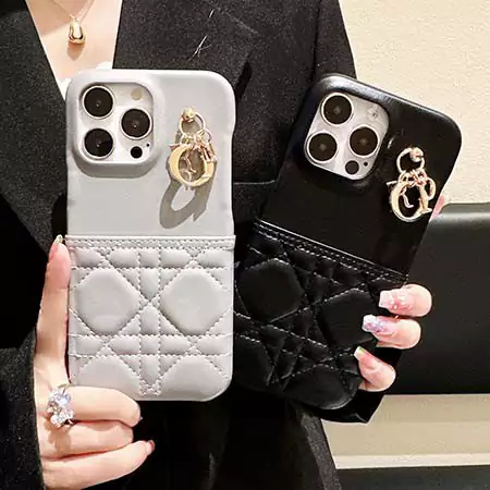 dior metal pendant card holder iphone case
