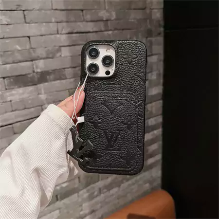louis vuitton multi - color litchi texture card holder iphone case