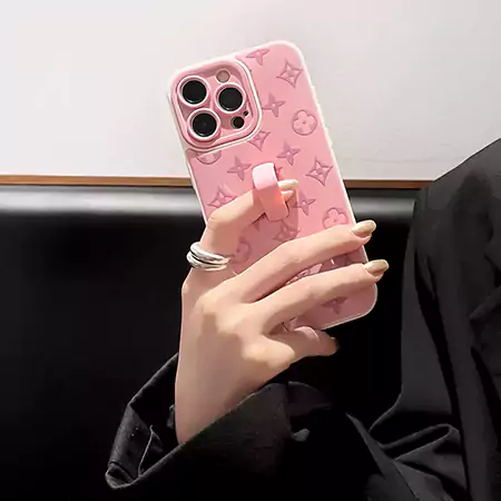 LV Macaron glossy finish invisible stand iPhone case