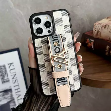 louis vuitton leather - covered belt buckle wrist strap iphone case