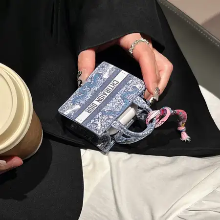 Dior tote bag - style AirPods case