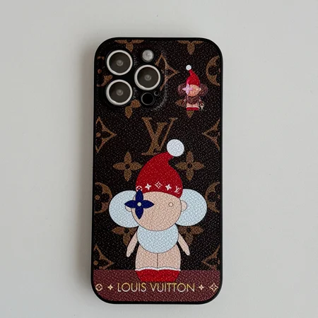 LV Christmas series leather phone case
