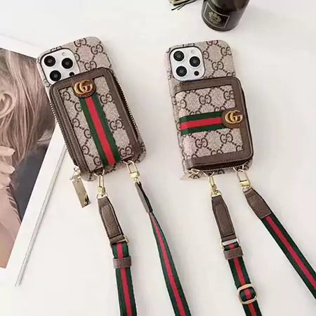 gucci vertical and horizontal card holder cross - body metal logo iphone case