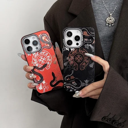 chrome hearts snake motif iphone case