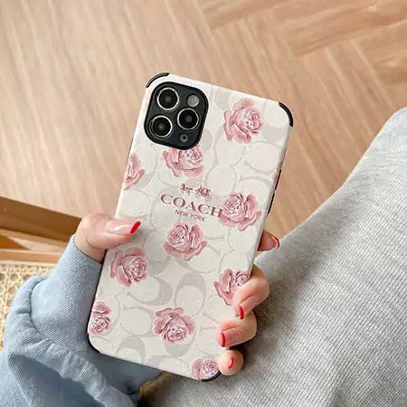 coach camellia embossed leather iphone case