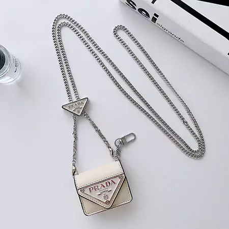 Prada - inspired large triangle - logo AirPods case