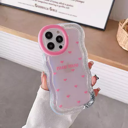 miumiu holographic gradient glitter iphone 16/16pro/pro max case