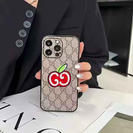 gucci embroidered pattern iphone case