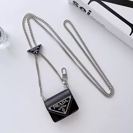 Prada - inspired large triangle - logo AirPods case
