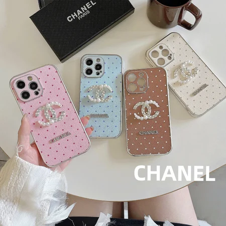 chanel pearl electroplated leather sticker iphone case