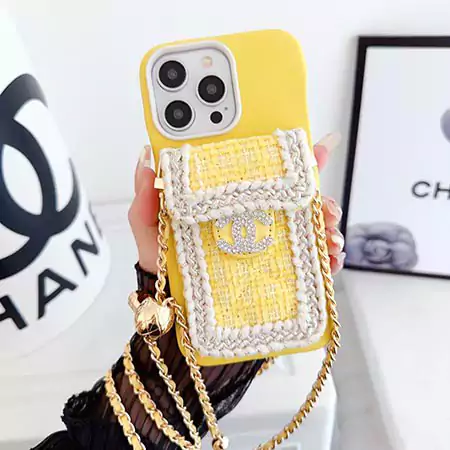 chanel tweed with rhinestone logo vertical card holder iphone case