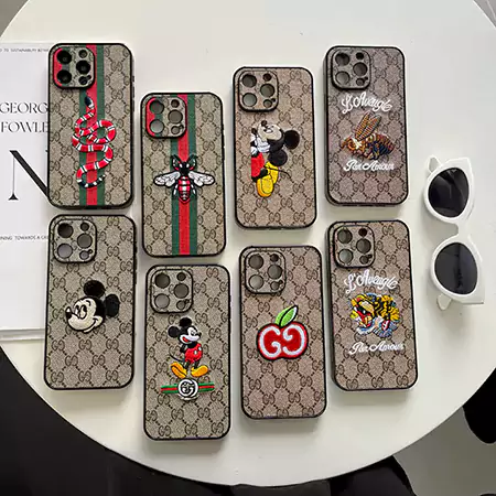 gucci embroidered pattern iphone case