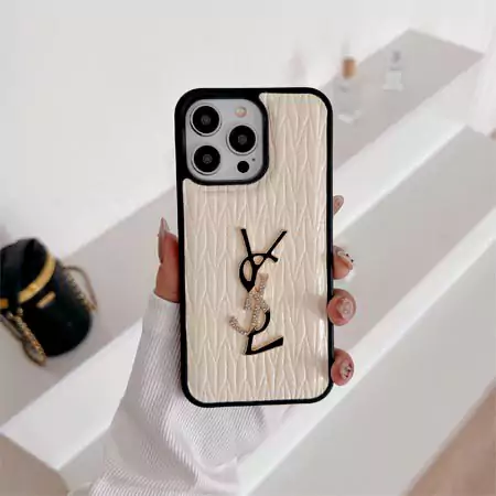 YSL wrinkled leather iphone case