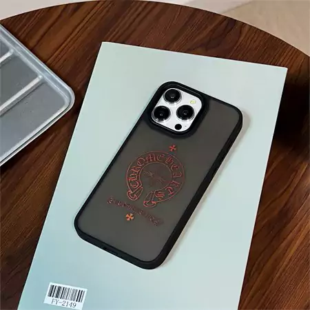 chrome hearts semi - transparent white and opaque black iphone case