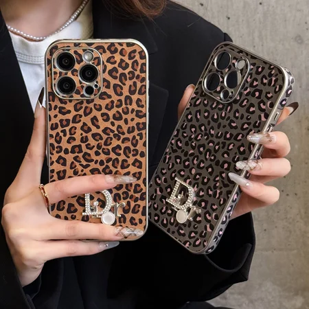 dior leopard print electroplated iphone case