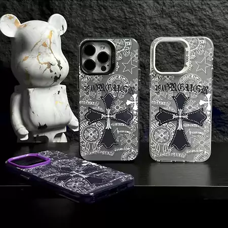 chrome hearts all - over pattern iphone case