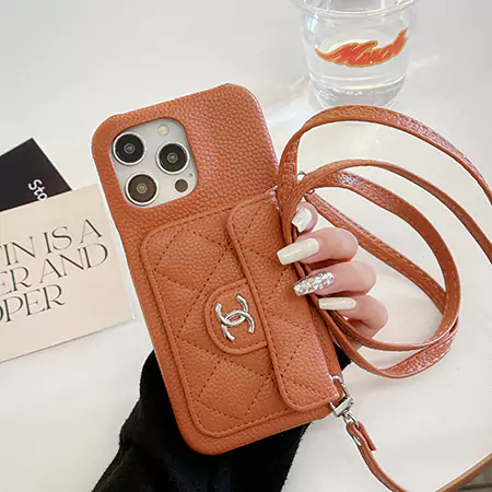 chanel card holder iphone case with lanyard