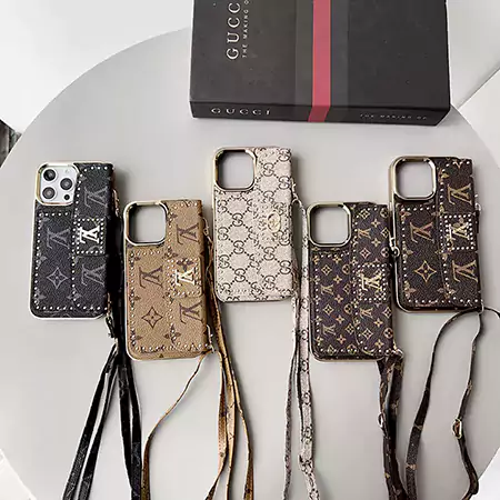 LV rivet card - slot cross - body iPhone case