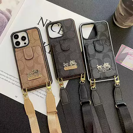 coach monogram lanyard iphone case