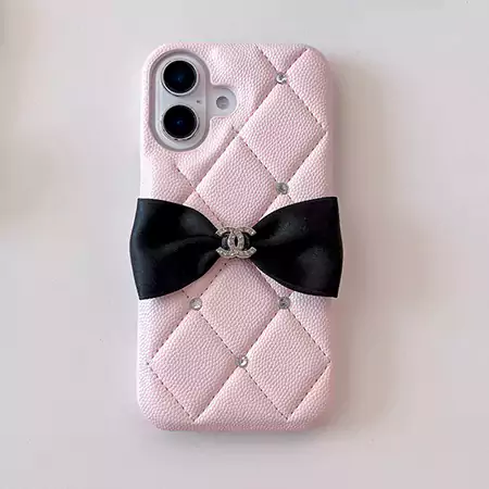chanel quilted bow with rhinestones iphone case