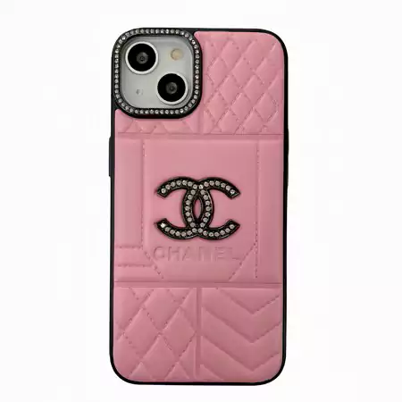 chanel limited - edition quilted embossed iphone case with diamond - adorned camera lens
