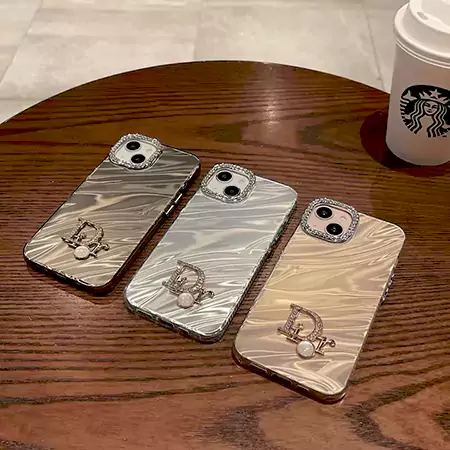 dior diamond - accented pleated iphone case