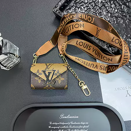 LV - inspired monogram black large - buckle AirPods case