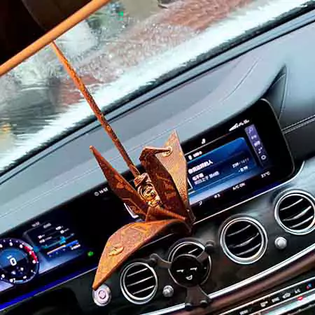 Louis Vuitton origami crane keychain
