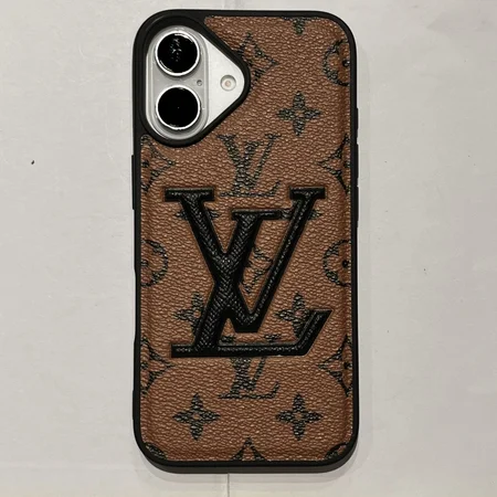 Leather LV large logo phone case