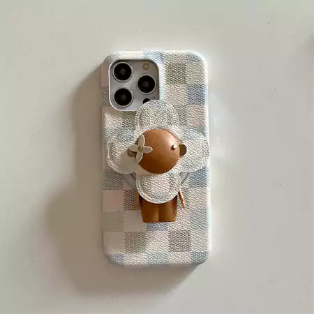 louis vuitton checkered pattern vivienne magnetic stand iphone case