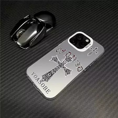 chrome hearts gothic cross iphone case