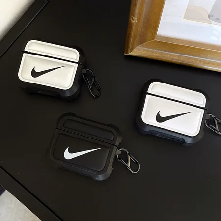 Nike - inspired black & white down jacket - style AirPods case