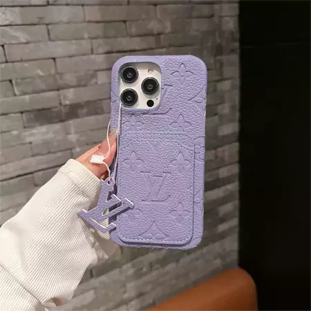 louis vuitton multi - color litchi texture card holder iphone case