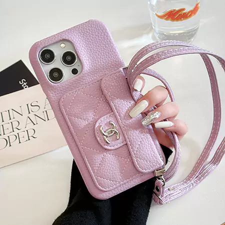 chanel card holder iphone case with lanyard