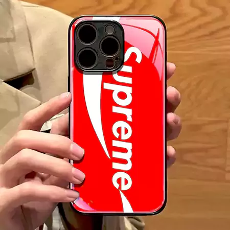 supreme red glass iphone case