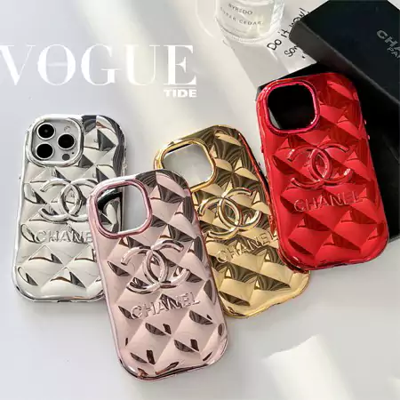 chanel electroplated iphone case with round buttons