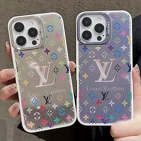 two - tone LV glitter epoxy iPhone case