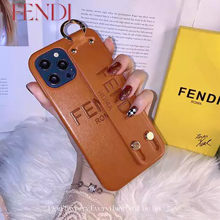 fendi leather strap wristlet iphone 16/16pro/pro max case