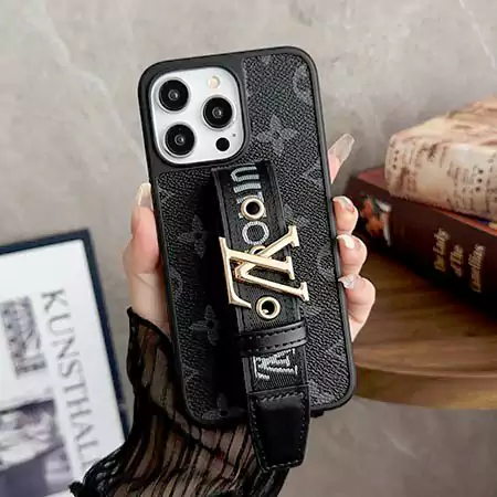 louis vuitton leather - covered belt buckle wrist strap iphone case