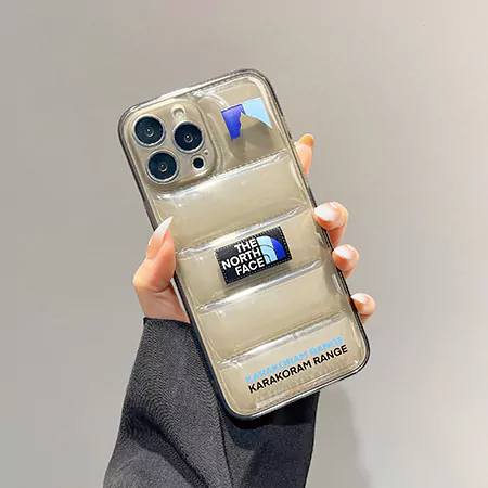 the north face transparent down jacket inspired iphone case
