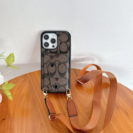 coach leather cross - body iphone case