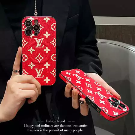 louis vuitton classic red monogram magnetic single iphone case