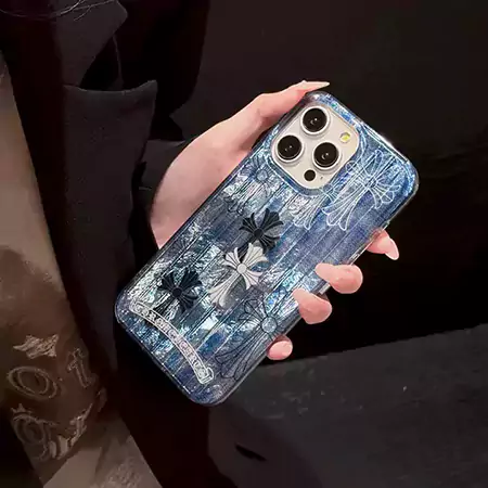 chrome hearts blue - themed iphone case
