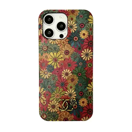 chanel flowers and butterflies soft wood grain iphone case