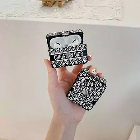 Dior - inspired black letter - logo AirPods case